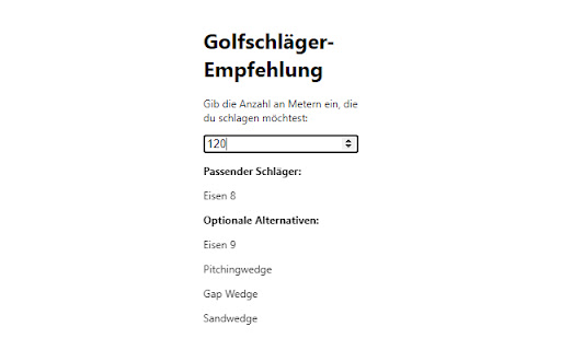 Golfschläger Empfehlung from Chrome web store to be run with OffiDocs Chromium online Golfschläger Empfehlung from Chrome web store to be run with OffiDocs Chromium online