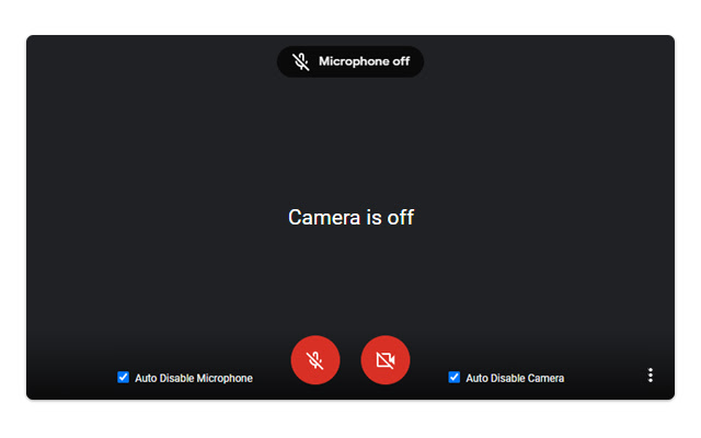 Google Meet Auto Disable Mic/Cam from Chrome web store to be run with OffiDocs Chromium online Google Meet Auto Disable Mic/Cam from Chrome web store to be run with OffiDocs Chromium online