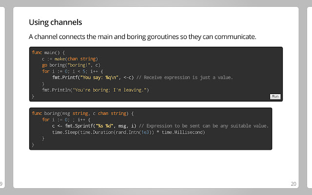Go Present code highlighter from Chrome web store to be run with OffiDocs Chromium online Go Present code highlighter from Chrome web store to be run with OffiDocs Chromium online