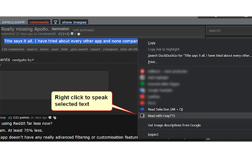 GrayTTS from Chrome web store to be run with OffiDocs Chromium online GrayTTS from Chrome web store to be run with OffiDocs Chromium online