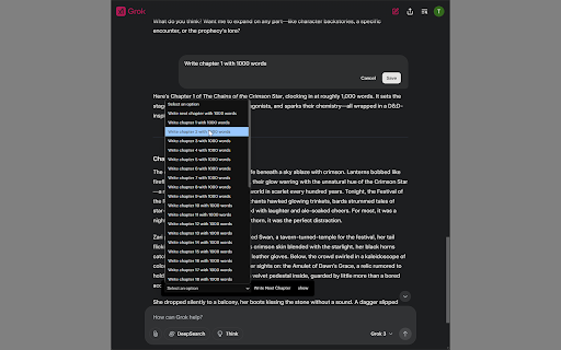 Grok Quick Prompt from Chrome web store to be run with OffiDocs Chromium online Grok Quick Prompt from Chrome web store to be run with OffiDocs Chromium online