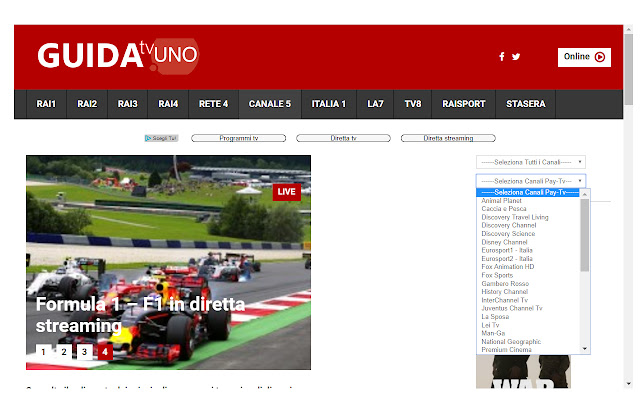 Guida TV from Chrome web store to be run with OffiDocs Chromium online Guida TV from Chrome web store to be run with OffiDocs Chromium online