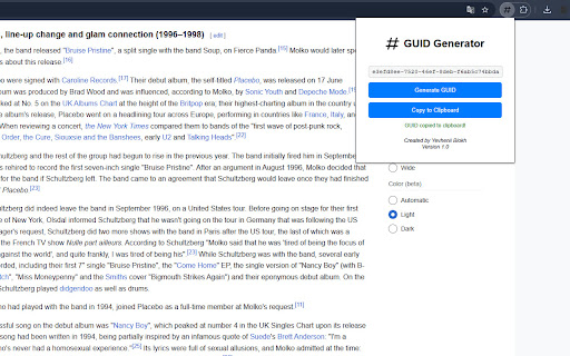 GuidGenerator from Chrome web store to be run with OffiDocs Chromium online GuidGenerator from Chrome web store to be run with OffiDocs Chromium online