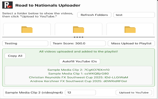 GymACT Road2Nationals Content Uploader from Chrome web store to be run with OffiDocs Chromium online GymACT Road2Nationals Content Uploader from Chrome web store to be run with OffiDocs Chromium online