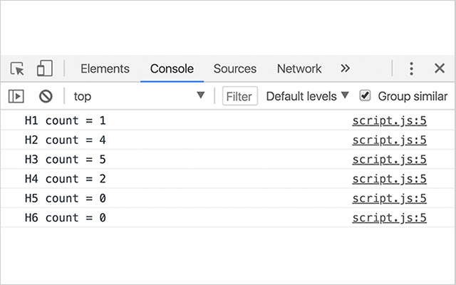 H1 H6 tags count from Chrome web store to be run with OffiDocs Chromium online H1 H6 tags count from Chrome web store to be run with OffiDocs Chromium online