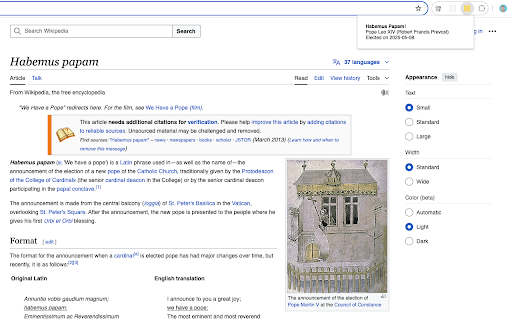 Habemus Papam from Chrome web store to be run with OffiDocs Chromium online Habemus Papam from Chrome web store to be run with OffiDocs Chromium online