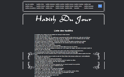 HadithDuJour Dark Theme from Chrome web store to be run with OffiDocs Chromium online HadithDuJour Dark Theme from Chrome web store to be run with OffiDocs Chromium online