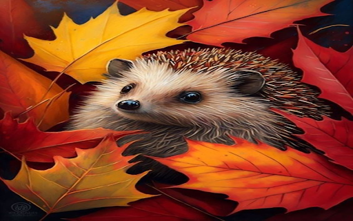 Hedgehog and maple leaf wallpaper from Chrome web store to be run with OffiDocs Chromium online Hedgehog and maple leaf wallpaper from Chrome web store to be run with OffiDocs Chromium online