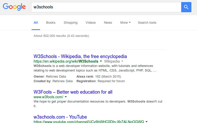 Hide W3Schools from Chrome web store to be run with OffiDocs Chromium online Hide W3Schools from Chrome web store to be run with OffiDocs Chromium online