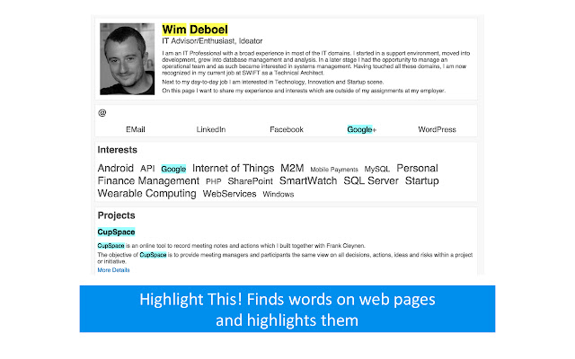 Highlight This: finds and marks words from Chrome web store to be run with OffiDocs Chromium online Highlight This: finds and marks words from Chrome web store to be run with OffiDocs Chromium online