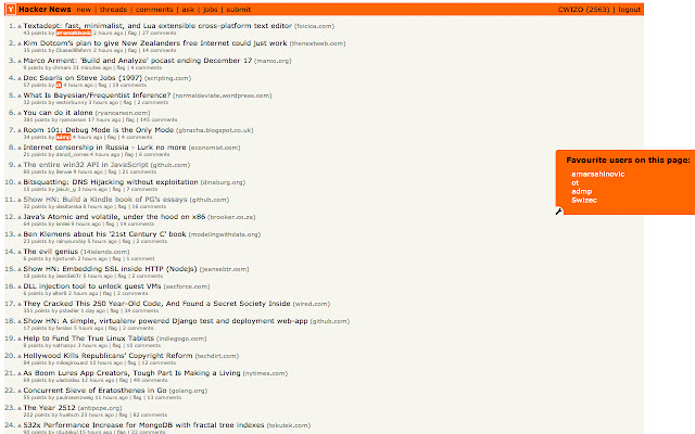 HN Favourite Users from Chrome web store to be run with OffiDocs Chromium online HN Favourite Users from Chrome web store to be run with OffiDocs Chromium online