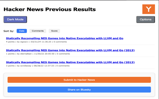 HNPES Hacker News Previous Entry Search from Chrome web store to be run with OffiDocs Chromium online HNPES Hacker News Previous Entry Search from Chrome web store to be run with OffiDocs Chromium online