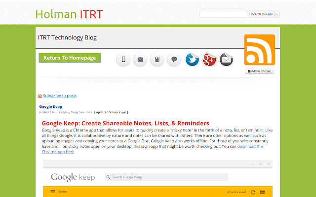 Holman ITRT Blog from Chrome web store to be run with OffiDocs Chromium online Holman ITRT Blog from Chrome web store to be run with OffiDocs Chromium online
