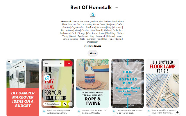 Hometalk Pin Extension from Chrome web store to be run with OffiDocs Chromium online Hometalk Pin Extension from Chrome web store to be run with OffiDocs Chromium online