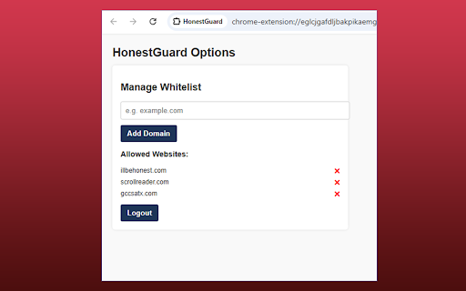 HonestGuard from Chrome web store to be run with OffiDocs Chromium online HonestGuard from Chrome web store to be run with OffiDocs Chromium online