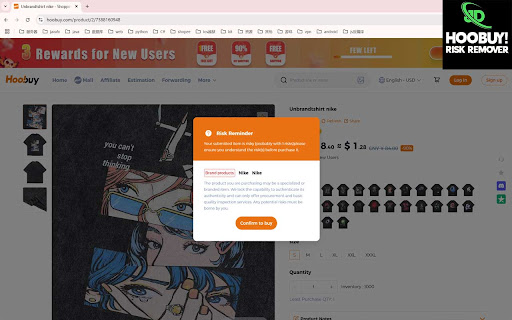 Hoobuy Pop Up Risk Remover from Chrome web store to be run with OffiDocs Chromium online Hoobuy Pop Up Risk Remover from Chrome web store to be run with OffiDocs Chromium online