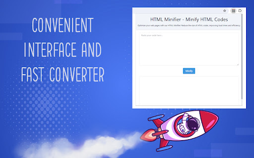 HTML Minifier Minify HTML Codes from Chrome web store to be run with OffiDocs Chromium online HTML Minifier Minify HTML Codes from Chrome web store to be run with OffiDocs Chromium online