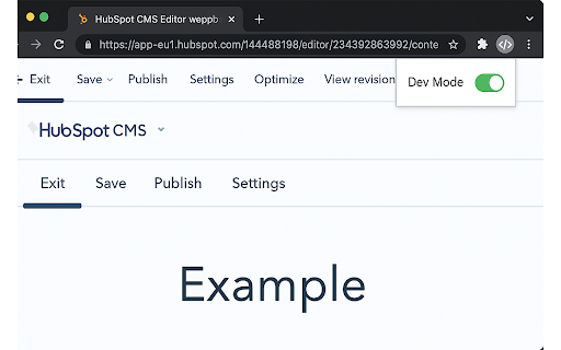 HubSpot Developer Mode Toggle from Chrome web store to be run with OffiDocs Chromium online HubSpot Developer Mode Toggle from Chrome web store to be run with OffiDocs Chromium online