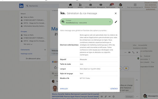 IceWriter AI LinkedIn® Message Generator from Chrome web store to be run with OffiDocs Chromium online IceWriter AI LinkedIn® Message Generator from Chrome web store to be run with OffiDocs Chromium online
