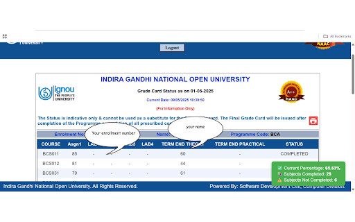 IGNOU Percentage Calculator from Chrome web store to be run with OffiDocs Chromium online IGNOU Percentage Calculator from Chrome web store to be run with OffiDocs Chromium online
