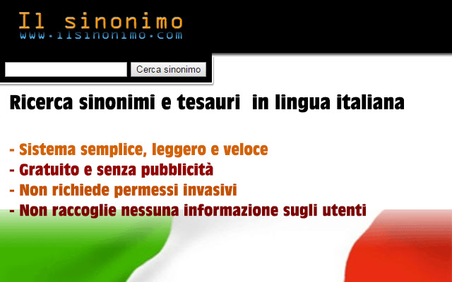 Ilsinonimo.com from Chrome web store to be run with OffiDocs Chromium online Ilsinonimo.com from Chrome web store to be run with OffiDocs Chromium online