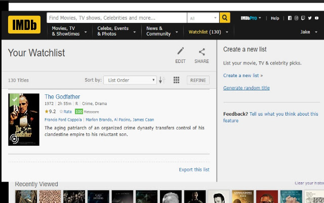 Imdb Watchlist Random Movie Generator from Chrome web store to be run with OffiDocs Chromium online Imdb Watchlist Random Movie Generator from Chrome web store to be run with OffiDocs Chromium online