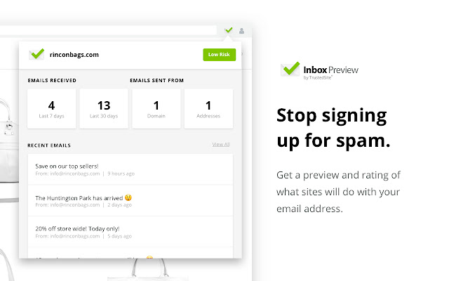 Inbox Preview by TrustedSite from Chrome web store to be run with OffiDocs Chromium online Inbox Preview by TrustedSite from Chrome web store to be run with OffiDocs Chromium online