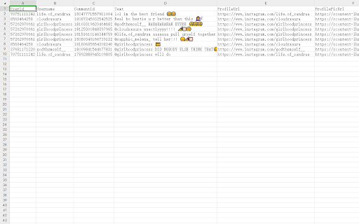 Instagram Comments Scraper Export CSV from Chrome web store to be run with OffiDocs Chromium online Instagram Comments Scraper Export CSV from Chrome web store to be run with OffiDocs Chromium online