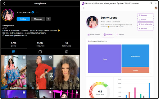 Instagram, YouTube Influencer Analytics Outreach Tool Bhrisa from Chrome web store to be run with OffiDocs Chromium online Instagram, YouTube Influencer Analytics Outreach Tool Bhrisa from Chrome web store to be run with OffiDocs Chromium online