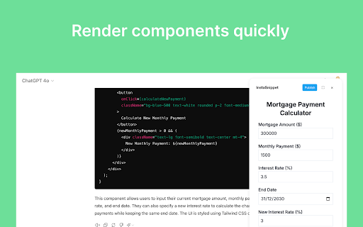 InstaSnippet from Chrome web store to be run with OffiDocs Chromium online InstaSnippet from Chrome web store to be run with OffiDocs Chromium online