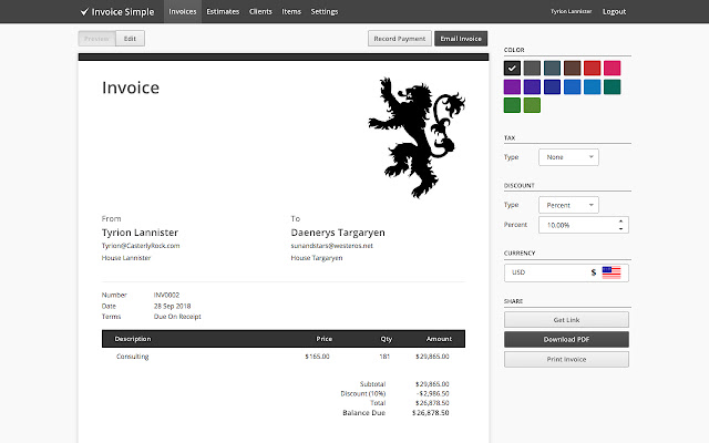 Invoice Simple from Chrome web store to be run with OffiDocs Chromium online Invoice Simple from Chrome web store to be run with OffiDocs Chromium online