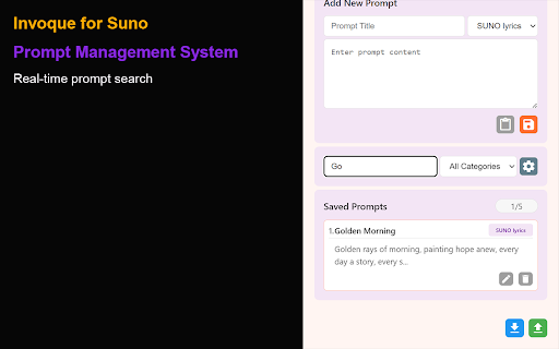 Invoque for Suno from Chrome web store to be run with OffiDocs Chromium online Invoque for Suno from Chrome web store to be run with OffiDocs Chromium online