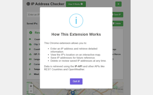 IP Address Checker from Chrome web store to be run with OffiDocs Chromium online IP Address Checker from Chrome web store to be run with OffiDocs Chromium online