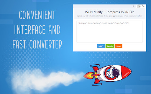 JSON Minify Compress JSON File from Chrome web store to be run with OffiDocs Chromium online JSON Minify Compress JSON File from Chrome web store to be run with OffiDocs Chromium online