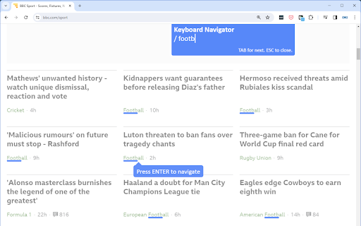 Keyboard Navigator from Chrome web store to be run with OffiDocs Chromium online Keyboard Navigator from Chrome web store to be run with OffiDocs Chromium online