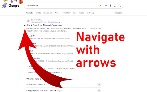 Keyboard Navigator for Google Search™ from Chrome web store to be run with OffiDocs Chromium online Keyboard Navigator for Google Search™ from Chrome web store to be run with OffiDocs Chromium online
