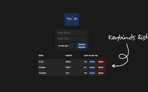 KeyTab from Chrome web store to be run with OffiDocs Chromium online KeyTab from Chrome web store to be run with OffiDocs Chromium online
