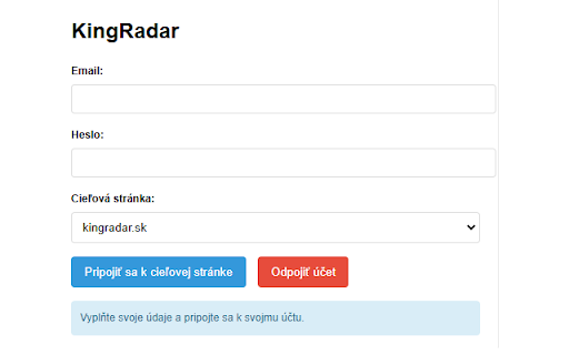KingRadar from Chrome web store to be run with OffiDocs Chromium online KingRadar from Chrome web store to be run with OffiDocs Chromium online