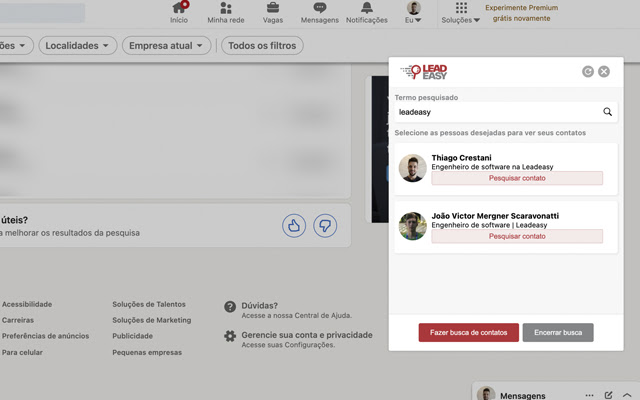 Leadeasy Pesquisa de empresas from Chrome web store to be run with OffiDocs Chromium online Leadeasy Pesquisa de empresas from Chrome web store to be run with OffiDocs Chromium online