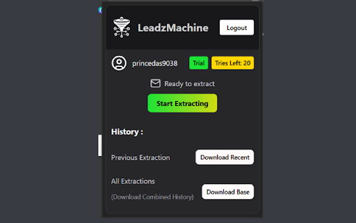 LeadzMachine from Chrome web store to be run with OffiDocs Chromium online LeadzMachine from Chrome web store to be run with OffiDocs Chromium online