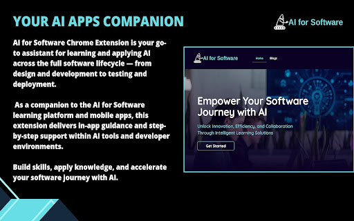 Learn AI for Software from Chrome web store to be run with OffiDocs Chromium online Learn AI for Software from Chrome web store to be run with OffiDocs Chromium online