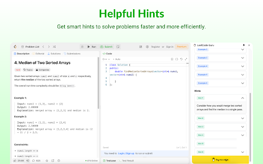 LeetCode Guru from Chrome web store to be run with OffiDocs Chromium online LeetCode Guru from Chrome web store to be run with OffiDocs Chromium online