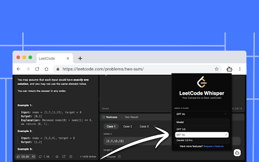 LeetCode Whisper from Chrome web store to be run with OffiDocs Chromium online LeetCode Whisper from Chrome web store to be run with OffiDocs Chromium online