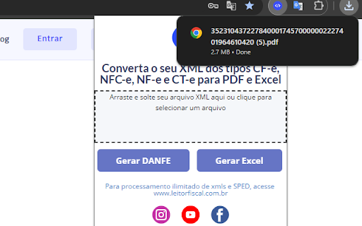 LeitorFiscal from Chrome web store to be run with OffiDocs Chromium online LeitorFiscal from Chrome web store to be run with OffiDocs Chromium online