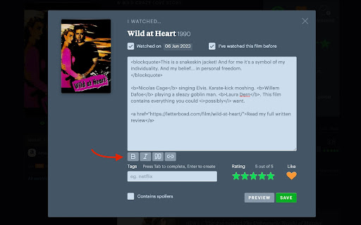 Letterboxd Text Formatter from Chrome web store to be run with OffiDocs Chromium online Letterboxd Text Formatter from Chrome web store to be run with OffiDocs Chromium online
