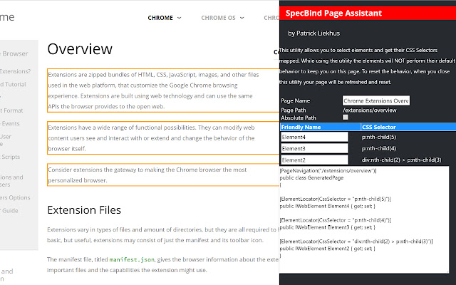 Liekhus SpecBind Page Assistant Extension from Chrome web store to be run with OffiDocs Chromium online Liekhus SpecBind Page Assistant Extension from Chrome web store to be run with OffiDocs Chromium online