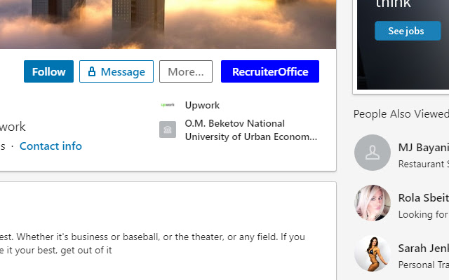 Linkedin Recruiter Office Extension from Chrome web store to be run with OffiDocs Chromium online Linkedin Recruiter Office Extension from Chrome web store to be run with OffiDocs Chromium online
