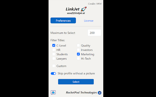LinkJet from Chrome web store to be run with OffiDocs Chromium online LinkJet from Chrome web store to be run with OffiDocs Chromium online