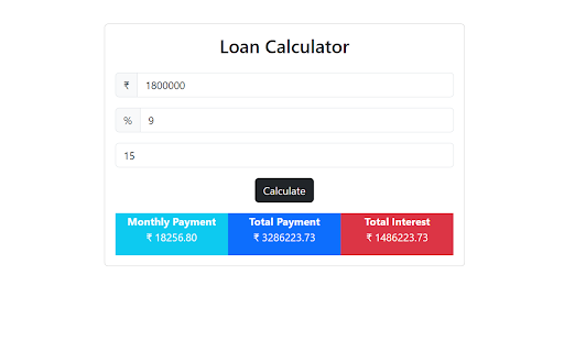 Loan Calculator from Chrome web store to be run with OffiDocs Chromium online Loan Calculator from Chrome web store to be run with OffiDocs Chromium online