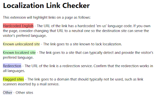 Localization Link Checker from Chrome web store to be run with OffiDocs Chromium online Localization Link Checker from Chrome web store to be run with OffiDocs Chromium online